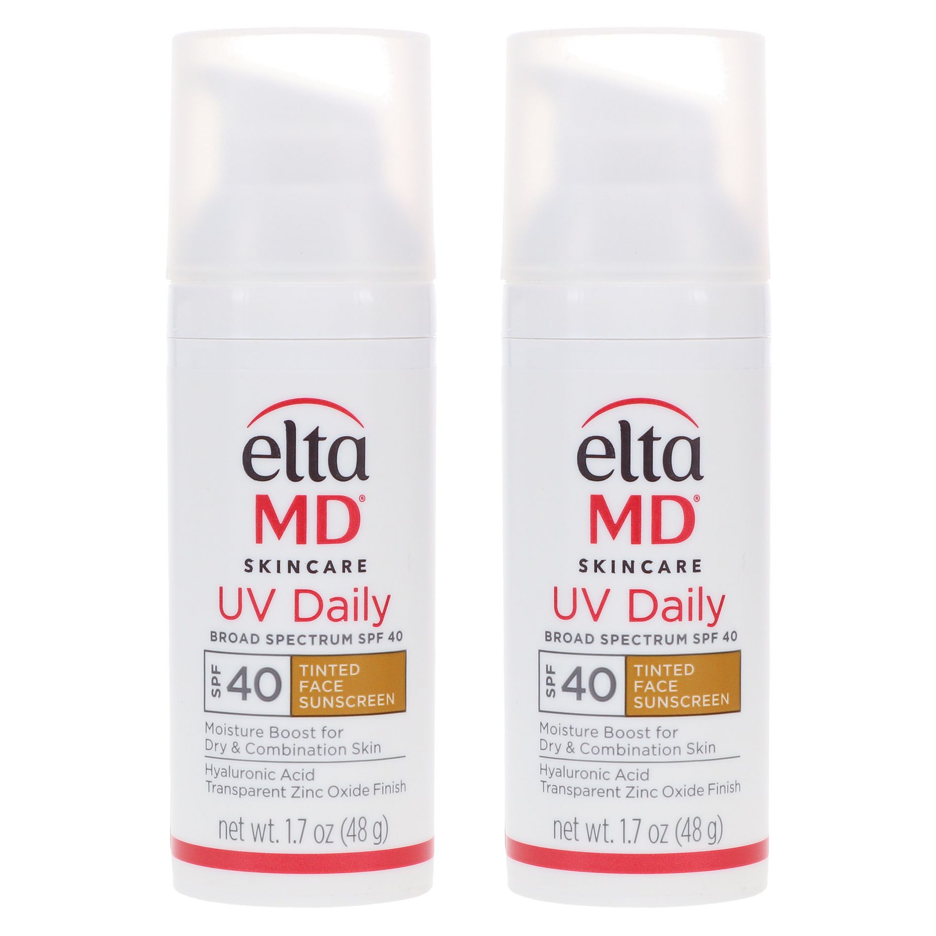 EltaMD UV Daily Broad Spectrum SPF 40 Tinted Face Sunscreen 1.7 oz 2 Pack