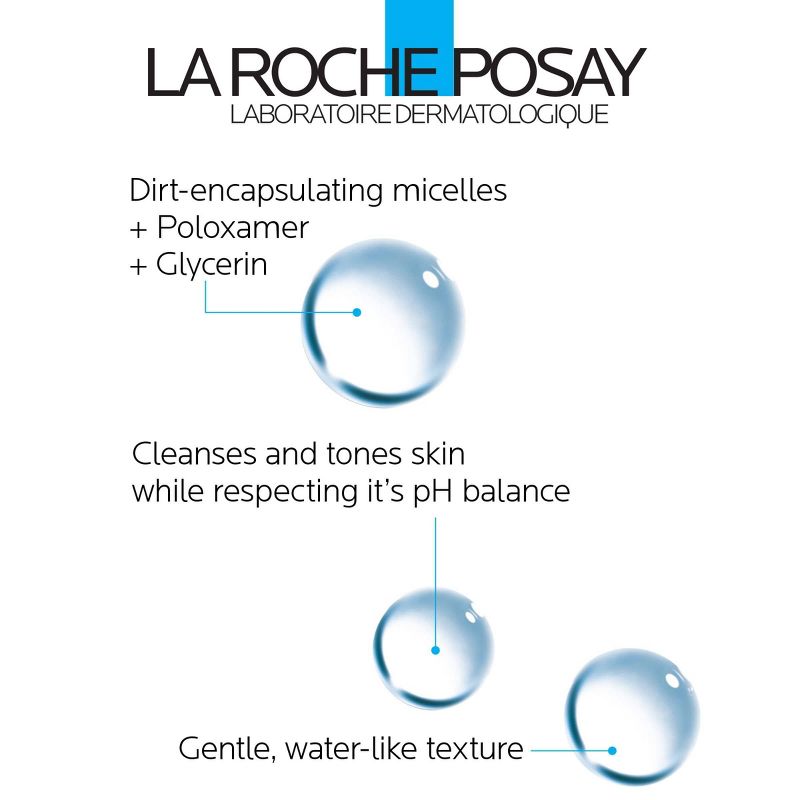 La Roche Posay Ultra Micellar Cleansing Water and Makeup Remover for Sensitive Skin - Scented - 13.52 fl oz, 4 of 7