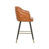 Meridian Furniture,Barbosa Cognac Vegan Leather Counter/Bar Stool, Set of 2 - 3 of 4