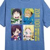 ZOM 100: Bucket List of the Dead Characters Women's Royal Blue Short Sleeve Sleep Shirt - 2 of 3