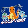 Juniors Womens Pokemon Bulbasaur, Squirtle and Charmander Good Vibes T-Shirt - 2 of 4