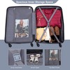 3 PCS Expandable PC Lightweight Luggage Sets Suitcase with Two Hooks, 360° Spinner Wheels and TSA Lock  21"25"29" - ModernLuxe - 4 of 4