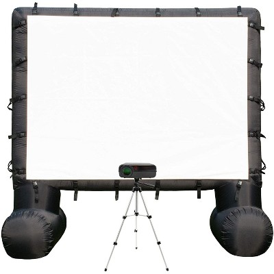 Total Homefx Pro Weather-Resistant Inflatable Theatre Kit With Outdoor Projector, Projection Screen, And Projector Stand