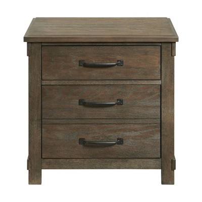 Jack 2 Drawer Nightstand with Usb Ports Walnut - Picket House Furnishings