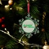 Northlight 3.5" Silver Plated Snowflake Junior Mints Candy Logo Christmas Ornament - Green/White - 3 of 4