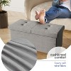 StorageBud Storage Ottoman for Bedroom End of Bed, Velvet Storage Bench, Large Storage Ottoman Bench, Entryway Bench with Storage - 2 of 4