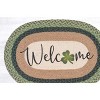 Earth Rugs Shamrock Welcome Oval Patch Rug – Hand-Braided Jute 20x30 St. Patrick’s Day Entry Accent Mat - 3 of 3