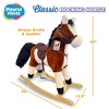 Playful Minds Classic Rocking Horse – 29" Soft Ride-On Pony, Sound & Animation - 2 of 4