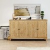 59" Multi-Functional Accent Console Cabinet with 4 Doors, Vintage Buffet Storage for Entryway, Living Room, or Dining Room – The Pop Home - 3 of 4