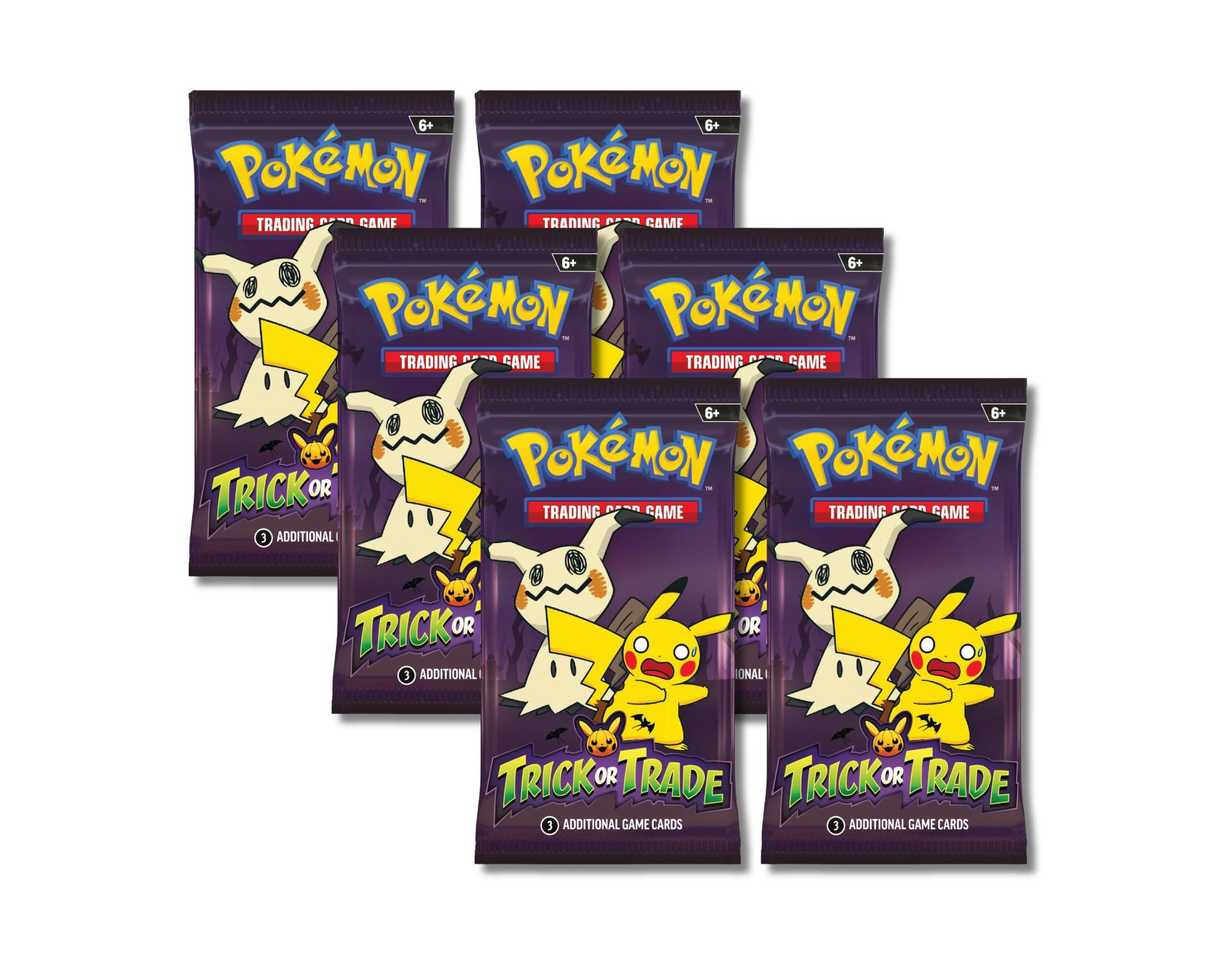 Pokemon 2023 Trick or Trade Mimikyu & Pikachu | 6 Mini Booster Packs
