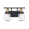 Savoy House Macauley 2 - Light Vanity in  Vintage Black/Warm Brass - 2 of 4