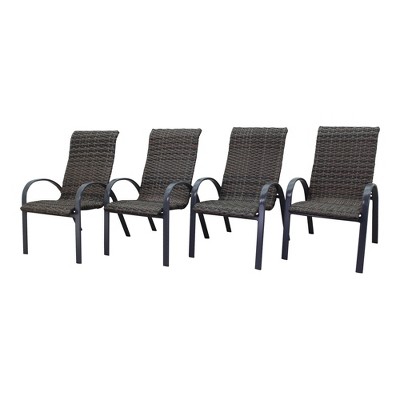 Courtyard Casual Santa Fe Wicker Chair  Set of 4