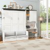 Polibi 3-in-1 Murphy Bed with Built-In Sofa, Desk & Storage - 2 of 4