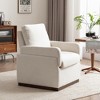 YOUNIKE 27.6” W Armchair Velvet Upholstered Single Sofa Makeup Vanity Chair Modern Living Room Accent Chair with Solid Wood Base - 3 of 4