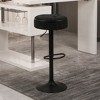 KTMBDW Modern Bar Stools Set of 2, Adjustable Linen Upholstered Swivel Bar Stools, Bar Chairs with Hidden Storage for Kitchen Island - 2 of 4