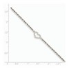 Black Bow Jewelry 14k Gold White Gold Rope with Heart Anklet, 10 Inch - 2 of 4