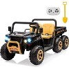 Coucheta 24V 2-Seater Ride On Dump Truck with Parent Remote Control, 4WD Electric Toy Car with Dump Bed, Bluetooth Music - 2 of 4