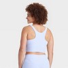 Women's Everyday Soft Light Support Ribbed Square Neck Cropped Sports Bra - All In Motion™ - 4 of 4