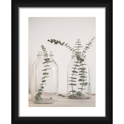 18" x 22" Matted to 2" Mind In Bottle Picture Framed Black - PTM Images