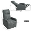 Modern Manual Recliner Chair with Adjustable Backrest, 3 Recline Positions, Living Room Home Theater - 2 of 4