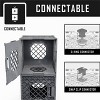 UbeCube Grabinet Kit 3"x3" Crate Black/Gray Bin: Stackable Polypropylene Decorative Box, Industrial Style, 13.5" Square - 4 of 4