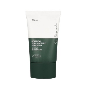 Anua Heartleaf Silky Moisture Sun Cream SPF50+ PA++++ (1.69 oz) Korean Sun Protection to calm irritation, reduce redness - 1 of 4