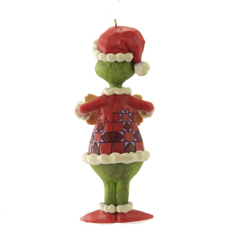 Jim Shore 5.0 Inch Beware A Grinch Lives Here Ornament Christmas Tree Ornaments, 3 of 4