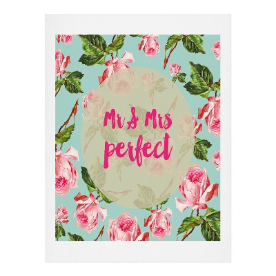 Allyson Johnson Floral Mr And Mrs Perfect Art Print 8" x 10" - Deny Designs