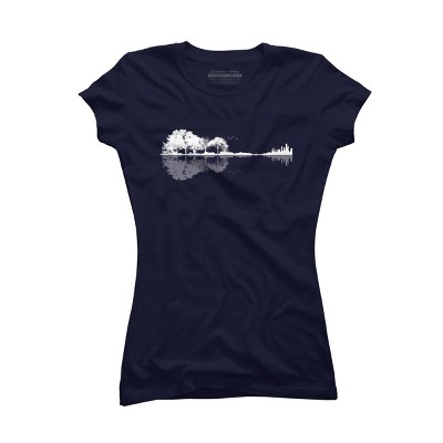 Junior's Design By Humans Nature Guitar By Maryedenoa T-Shirt
