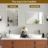 Wooakway 30"W*40"H Wavy Rectangle Mirror Natural Wood/White/Yellow Brown Frame Modern Decorative Wall Mirror for Living Room Bedroom Bathroom Entryway - 4 of 4