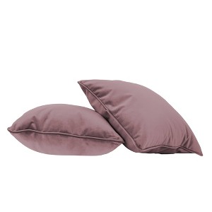 Factory Direct Partners Kids' Novelty Soft Density 18"x18" Microfiber Pillow with Piping Mauve Purple - 1 of 4