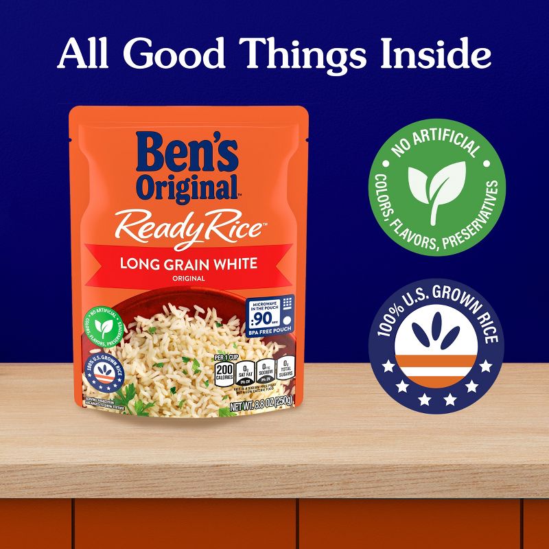 Ben&#39;s Original Ready Rice White Rice Microwavable Pouch - 8.8oz, 6 of 8