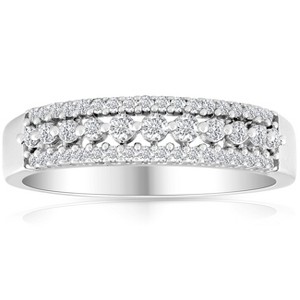 Pompeii3 1/3 carat Diamond Wedding Ring 10 KT White Gold - 1 of 4