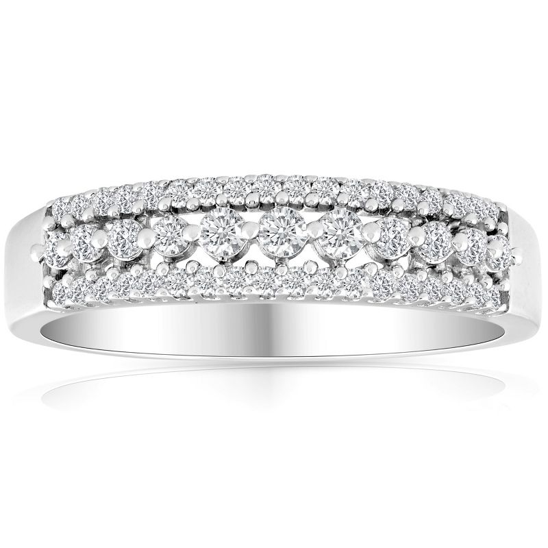 Pompeii3 1/3 carat Diamond Wedding Ring 10 KT White Gold, 1 of 6