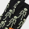 Women's Glow - in - the - Dark Skeletons Halloween Crew Socks - Hyde and EEK! Boutique™ Black/Orange 4 - 10 - 3 of 3
