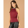 INSPIRE CHIC Women's Night Out Party Sleeveless Sequin Halter Neck Tank Top - 2 of 4