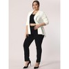 Agnes Orinda Women's Plus Size High-Low Peplum Button Work Elegant Blazers - 3 of 4