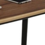 walnut top / black frame