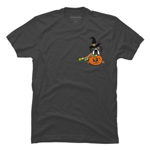 Men's Design By Humans Halloween Boxer Dog By TreeHouses T-Shirt - 1 of 4