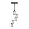 Toltec Lighting Empire 5 - Light Pendant in  Dark Granite with 4" Gray Matrix Shade - 2 of 2