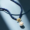 Ross-Simons 13-15mm Cultured Baroque Pearl and 4.5-5mm Lapis Bead Toggle Necklace in 18kt Gold Over Sterling - 3 of 4