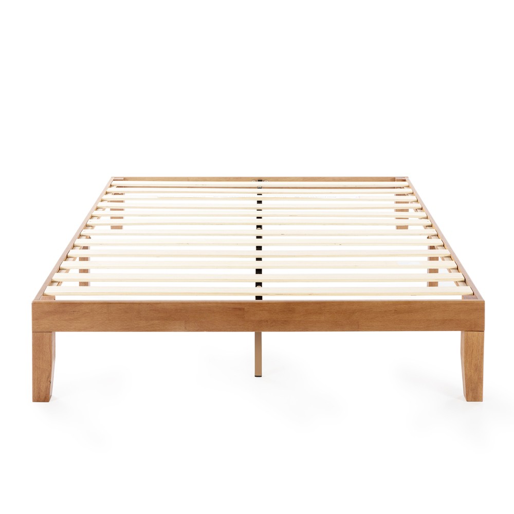 Photos - Bed Best Price Mattress Queen 12" Naturalista Classic Solid Wood Platform  Natural Pine: Mid-Century, Noise-Free, Non-Slip Sl