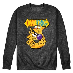 Men's - Cat Dog - Shh! CatDog Graphic Fleece Sweatshirt - 1 of 4