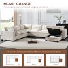 YOOCOZZ Chenille Sectional Sofa with Armrests and Movable Storage Ottoman, 7 Seats - 3 of 4