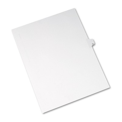 Avery Allstate-Style Legal Exhibit Side Tab Divider Title: 12 Letter White 25/Pack 82210