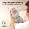 3-Pack Organic Baby Swaddle Sleep Sacks with Knot Hats, Newborn Baby Swaddles Wrap 0-3 Months, Ergonomic Wearable Blanket - 4 of 4