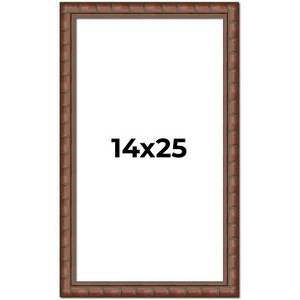 PosterPalooza | 14x25 Modern Bamboo Picture Frame, UV Acrylic, 5 Finishes - 1 of 4