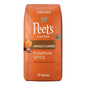 Peet's Coffee Pumpkin Spice Light Roast Ground Coffee - 10oz - 1 of 4