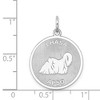 Black Bow Jewelry Sterling Silver Laser Etched Lhasa Apso Dog Pendant, 19mm - 4 of 4