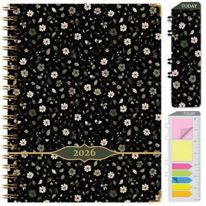LARGE PRINT 2026 Planner, 8.5"x11": 14 Months (Nov 2025-Dec 2026), Daily/Weekly/Monthly,  Bookmark, Pocket Folder w Sticky Notes (Primrose) - 1 of 4